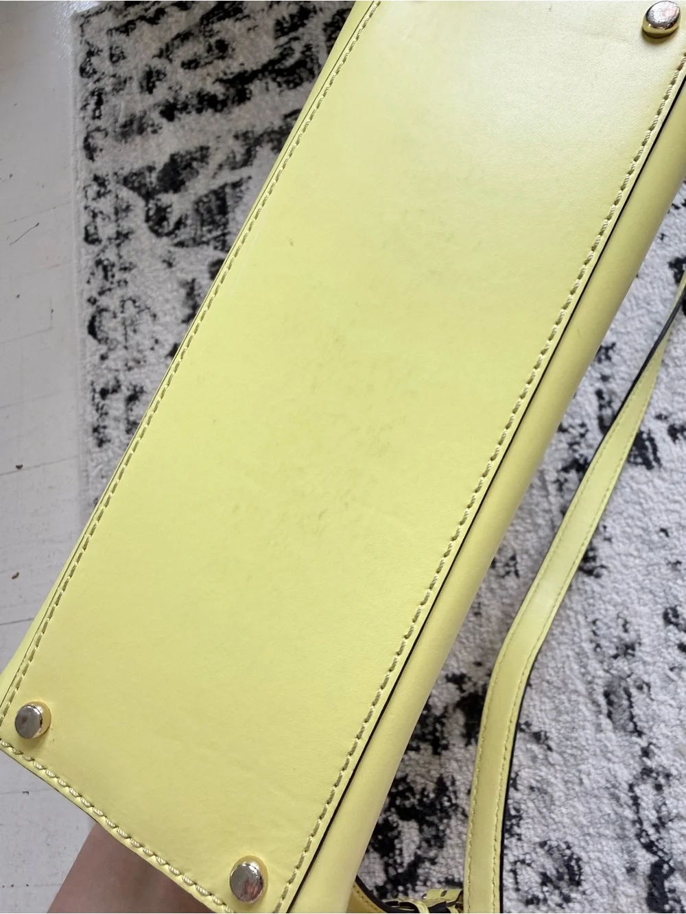 kate spade Doris Lemon Yellow Structured Top-Handle Satchel
